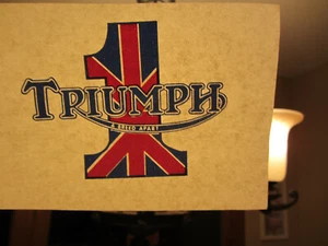 MINI TRIUMPH LOGO  iron on t shirt transfer pocket size/hat  NOS - Picture 1 of 1