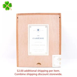 Caja de cigarros de madera vacía Le Careme Canonazo 6,5" x 5,5" x 3" - Imagen 1 de 12
