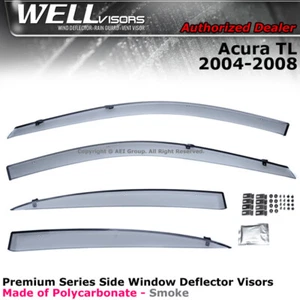 WELLvisors For Acura TL 04-08 Sedan Side Clip on Window Visors Clip-on - Picture 1 of 12