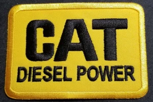 Cat Diesel Power Embroidered Patch great for Hats approx 2.25x3.5" - Picture 1 of 2