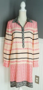 Antonio Melani Size 4 Womans Pink Red Black Paisley Shift Career Dress - Picture 1 of 4