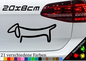 Pegatina salchicha 20x8 cm perro mascota cachorro perro perro amor Wienerd JDM vinilo - Imagen 1 de 5
