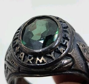 1956 GERMANY OCC US ARMY 3rd ARMORED DIV "SPEARHEAD"  SILVER RING & H. Book 1957 - Picture 1 of 13
