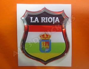 Pegatina Emblema 3D Relieve Bandera La Rioja - Todas las Banderas del MUNDO - Imagen 1 de 1