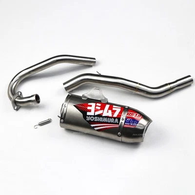 Sistema completo amortiguador de escape tubo de carreras yoshi apto para KAWASAKI KLX110L KLX110L Foto 1 de 4