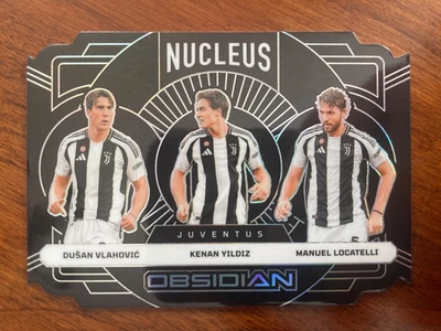2024-25 Panini Obsidian Juventus Nucleus /120 Kenan Yildiz Vlahovic Locatelli - Image 1 of 2