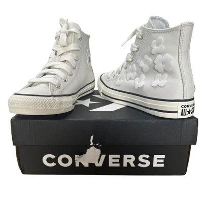 Converse 3D Flowers Trainers Off White Women's Shoes UK 5 EU 37.5 High Top CTAS - Image 1 of 4