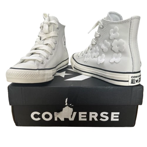 Converse 3D Flowers Trainers Off White Women's Shoes UK 5 EU 37.5 High Top CTAS - Image 1 of 4