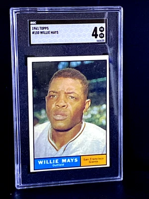 1961 TOPPS #150 WILLIE MAYS SAN FRANCISCO GIANTS BASEBALL CARD SGC 4 VG/EX LOOK! - Image 1 of 4