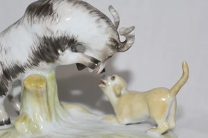 Vintage Furstenberg Germany Ram and Dog Figurine - Picture 1 of 1
