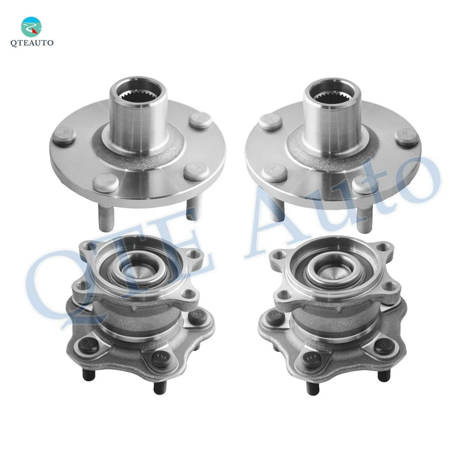 Juego de 4 conjuntos de cojinetes de cubo de rueda delantera-trasera para Nissan Máxima V6 2004-2008 Foto 1 de 4