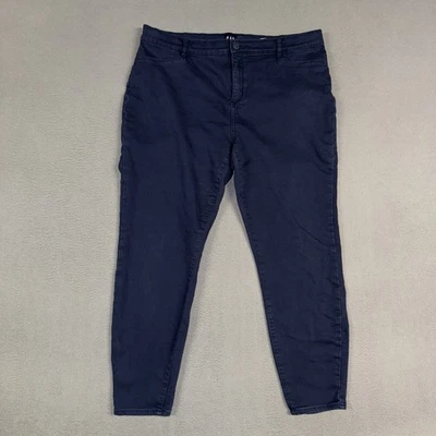 Pantalones Gap para mujer 16 azules elásticos ajustados chinos frente plano mezcla de algodón preppy Foto 1 de 4