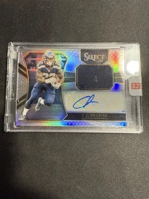 2016 Select Refractor Auto C.J. Prosise RC /75 Seahawks - Image 1 of 2