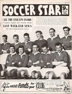 Estrella de fútbol 8-30-58 de Inglaterra con York City en cubierta - Imagen 1 de 1