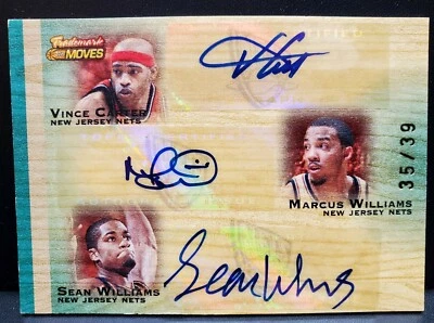 Vince Carter Sean Marcus Williams 2007-08 Topps Trademark Moves TRIPLE AUTO /39 - Image 1 of 2