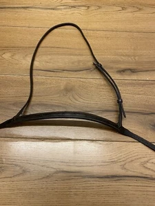 Brown Cob English Leather Fancy Stitch Fine Cavesson Noseband - Picture 1 of 8