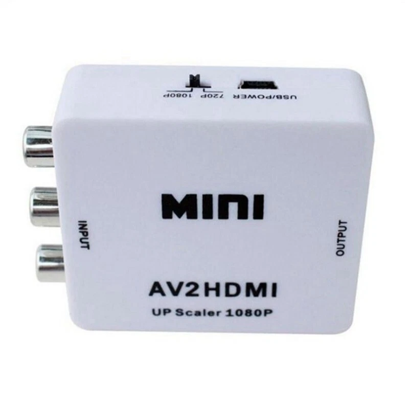 RCA to HDMI Converter Adapter AV 1080P For TV Audio Video Composite CVBS AV2HDMI