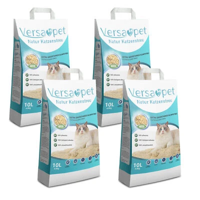 Versapet TOFU Katzenstreu klumpend Klumpstreu 40 Liter / 4 x 10 l = 4 x 4,6 kg - Bild 1 von 4