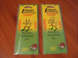 2 Packs Leland's Trout Magnet Shad Darts 1/32 Jig Lures Fishing Green & Chart - Picture 1 of 3