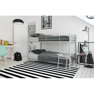 Bunk Bed Frame Metal Small Twin Over Twin Beds Ladder Guardrail Kids