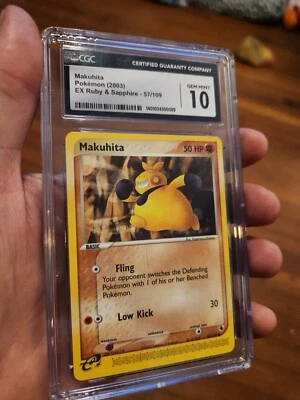 (POP 23) CGC 10 GEM MINT Pokemon Makuhita Ex Ruby and Sapphire 57/109 Card - Image 1 of 4