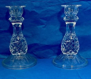 Vintage Home Interiors & Gifts 6" Crystal Pineapple Candle Holders - Picture 1 of 4