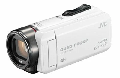 JVC Camcorder Everio R Waterproof 5m Dustproof Wi-Fi 22.9MP Memory 64GB White - Image 1 of 2
