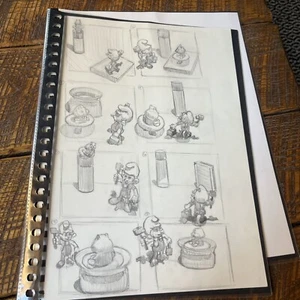 Smurfs hand-drawn production sketch ? - Picture 1 of 12
