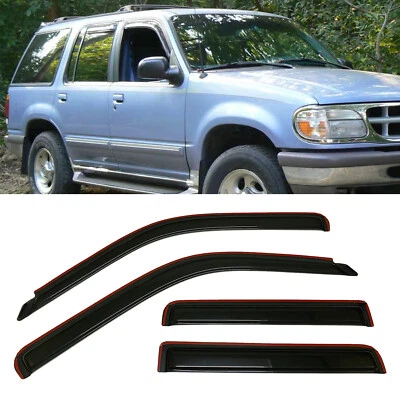 IN-CHANNEL Window Visors Sun Vent Guard Fit 2001-2005 Ford Explorer Sport Trac - Image 1 of 4