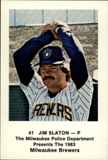 1983 Milwaukee Brewers Brewers Police Baseball Card #41 Jim Slaton