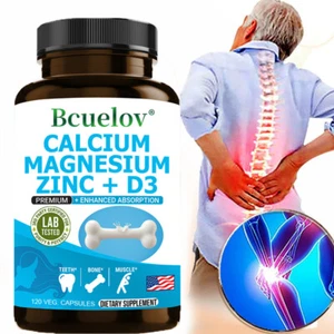 Calcio, magnesio, zinc y vitamina D3 - Promueve la salud ósea y muscular - Imagen 1 de 8
