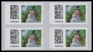 US CVP113 Snow Globes Snowman Kiosk ATM F block 4 MNH 2023 - Picture 1 of 1