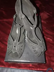 NEW DIAMANT Dance Art Ballroom Ankle Wrap Shoes Black Size US 8 - Picture 1 of 6