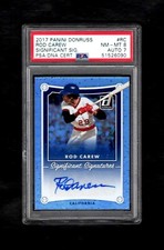 2017 Panini Donruss #RC ROD CAREW HOF Significant Signatures PSA 8 NM-MT POP 1