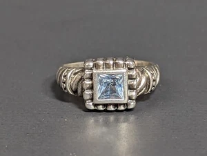 LJ 925 Sterling Silber Aquamarin Ring Größe 7,75 - Bild 1 von 21