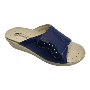 SCARPE CIABATTE SANDALI DONNA FLORANCE LIGHT 32850 5 PELLE BLU ORIGINALE PE 2023 - Picture 1 of 6