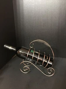 Wine Bottle Caddy , With Coiled Design Handle. - Picture 1 of 6