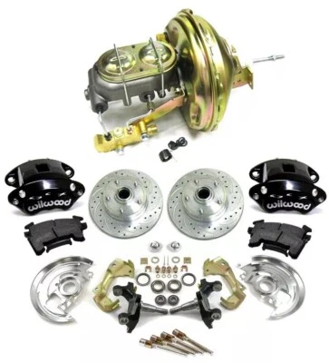 1968 1972 Pontiac GTO Front Disc Brake Conversion Drop Black Wilwood 9" Booster - Image 1 of 2