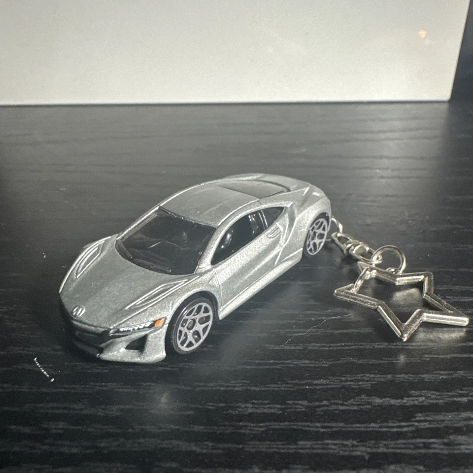 Acura NSX 2017 Silver Keychain 1:64 Diecast Hot Wheels Matchbox Gift - Image 1 of 2