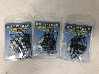 Billfisher 100% Stainless Steel Double Snap Swivels Sz. 1 - 4Pk - Lot of 3 - Image 1 of 4