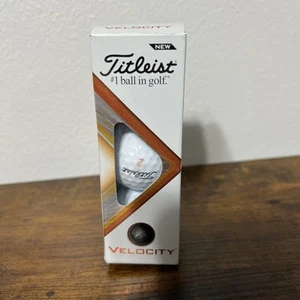 Titleist Velocity Golf Balls (White, 3pk) 1 Sleeve NEW #2 Compression - Picture 1 of 5