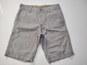 Pantalones Cortos Informales Gap Chino Para Hombre 33 Gris Lona Botón Mosca Frente Plano 12 Entrepiernas - Imagen 1 de 10