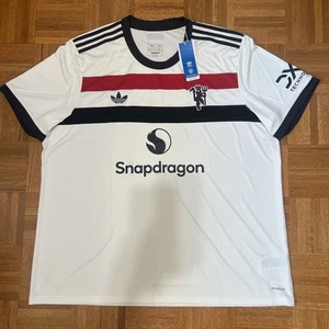 NWT Adidas Manchester United 24/25 Third Authentic Jersey 3XL White Short Sleeve - Picture 1 of 12