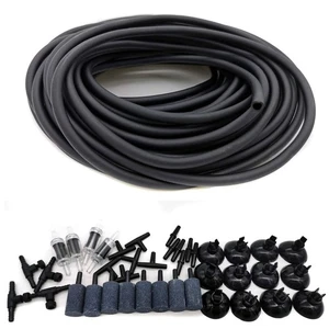 Aquarium 50 Fuß Standard 3/16" Schwarz Flexibler Airline Schlauch mit Schwarzem Plas... - Bild 1 von 7