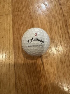 Callaway Chrome Soft X Golf Balls - 1 ball, White with red and blue strips - Picture 1 of 2