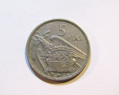 Spain 1957 (72) 5 Pesetas Coin - Image 1 of 4