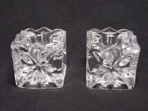 (Cracked) Buder Bleikristall Candleholders Set of 2 - Picture 1 of 13