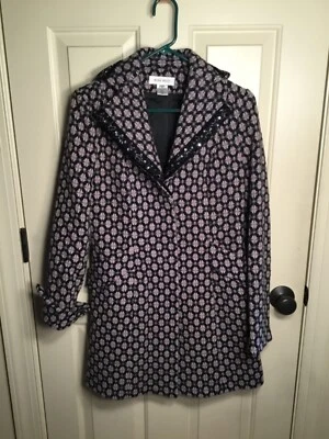 Abrigo de lana vintage para mujer NINE WEST con cuentas y cuello y solapa con lentejuelas, forrado Foto 1 de 4