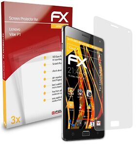atFoliX 3x Screen Protection Film for Lenovo Vibe P1 matt&shockproof
