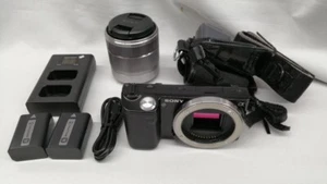 [35Language]Sony Alpha NEX-5T Black 16.1MP Digital Camera w/18-55mm Lens From JP - Picture 1 of 6
